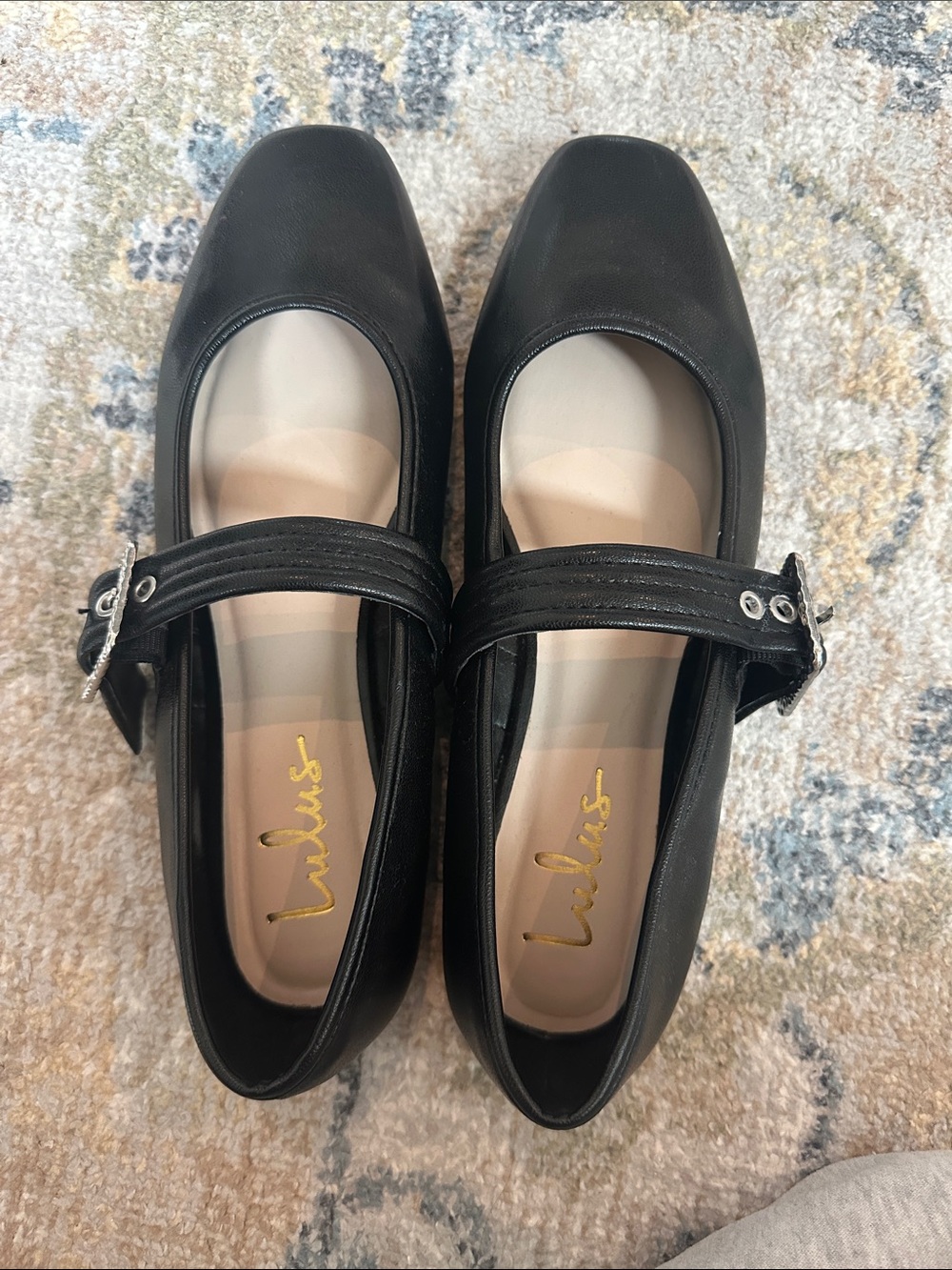 Lulus Rawler Black Buckle Ballet Flats
